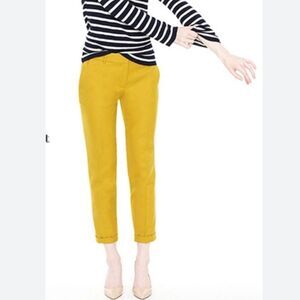 J. Crew Wool Cafe Capri Trousers Bright Dahlia Pants Women’s 4